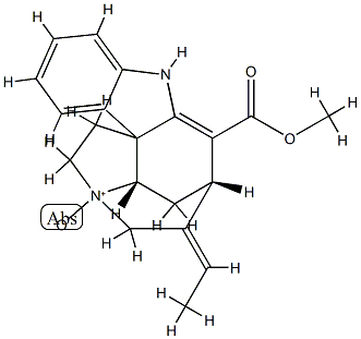 (19E)-2,16,19,20-Tetradehydro-17-methoxy-17-oxocuran 4-oxide Structure