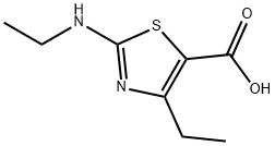 5-THIAZOLECARBOXYLICACID,4-ETHYL-2-(ETHYLAMINO)-, 600707-16-2, 结构式