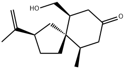 (2R,5S)-6β-Hydroxymethyl-10β-methyl-2-(1-methylvinyl)spiro[4.5]decan-8-one 结构式