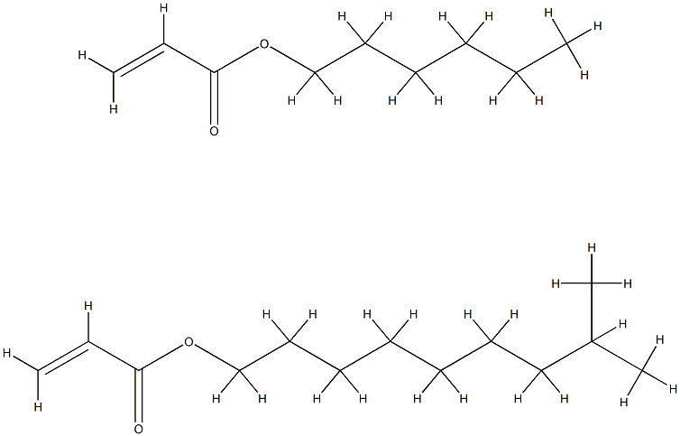 2-Propenoic acid, hexyl ester, polymer with isodecyl 2-propenoate Struktur