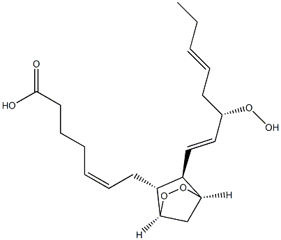 (5Z,13E,15S,17Z)-9α,11α-Epidioxy-15-hydroperoxyprosta-5,13,17-trien-1-oic acid Structure
