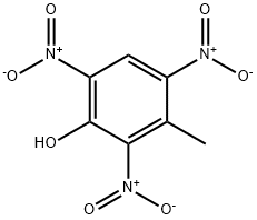 2,4,6-トリニトロ-m-クレゾール 化学構造式