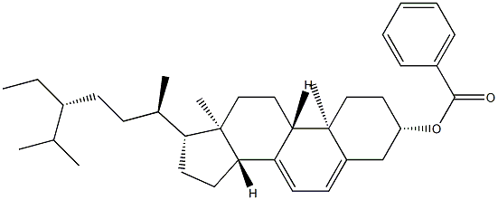 スチグマスタ-5,7-ジエン-3β-オール3-ベンゾアート 化学構造式