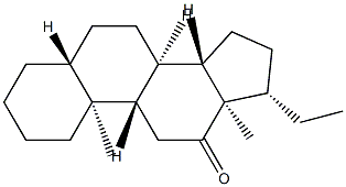 5α-プレグナン-12-オン 化学構造式