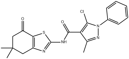 1H-Pyrazole-4-carboxamide,5-chloro-3-methyl-1-phenyl-N-(4,5,6,7-tetrahydro-5,5-dimethyl-7-oxo-2-benzothiazolyl)-(9CI)|