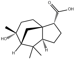 (3R)-2,3β,4,5,6,7,8,8aβ-Octahydro-6β-hydroxy-6,8,8-trimethyl-1H-3aα,7α-methanoazulene-3β-carboxylic acid 结构式