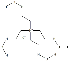 テトラエチルアミニウム·クロリド·4水和物 化学構造式