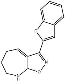 5H-Isoxazolo[5,4-b]azepine,3-(2-benzofuranyl)-6,7,8,8a-tetrahydro-(9CI) Struktur