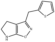 4H-Pyrrolo[3,2-d]isoxazole,5,6-dihydro-3-(2-thienylmethyl)-(9CI) Structure
