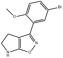4H-Pyrrolo[3,2-d]isoxazole,3-(5-bromo-2-methoxyphenyl)-5,6-dihydro-(9CI) Structure