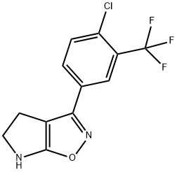 4H-Pyrrolo[3,2-d]isoxazole,3-[4-chloro-3-(trifluoromethyl)phenyl]-5,6-dihydro-(9CI) 化学構造式