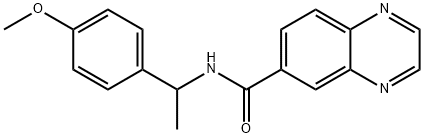 6-Quinoxalinecarboxamide,N-[1-(4-methoxyphenyl)ethyl]-(9CI) Struktur