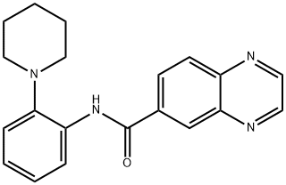 6-Quinoxalinecarboxamide,N-[2-(1-piperidinyl)phenyl]-(9CI) Struktur