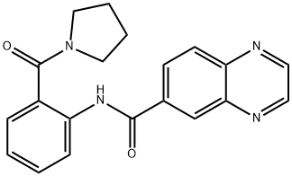 6-Quinoxalinecarboxamide,N-[2-(1-pyrrolidinylcarbonyl)phenyl]-(9CI) Structure