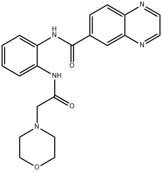 6-Quinoxalinecarboxamide,N-[2-[(4-morpholinylacetyl)amino]phenyl]-(9CI) Struktur