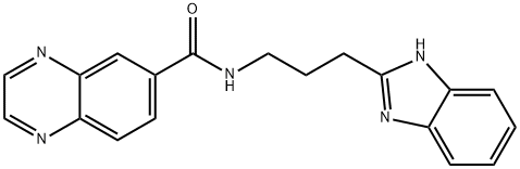 6-Quinoxalinecarboxamide,N-[3-(1H-benzimidazol-2-yl)propyl]-(9CI) Structure