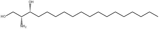 (2R,3R)-2-アミノ-1,3-オクタデカンジオール 化学構造式