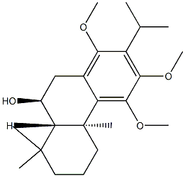 (4bS,8aβ,9β)-4b,5,6,7,8,8a,9,10-オクタヒドロ-1,3,4-トリメトキシ-4bα,8,8-トリメチル-2-イソプロピル-9-フェナントレノール 化学構造式