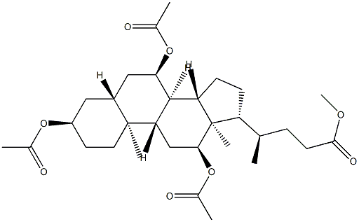 3α,7α,12α-Triacetoxy-5α-cholan-24-oic acid methyl ester Struktur