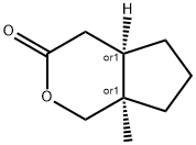 Cyclopenta[c]pyran-3(1H)-one, hexahydro-7a-methyl-, (4aR,7aR)-rel- (9CI) Structure