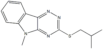 5H-1,2,4-Triazino[5,6-b]indole,5-methyl-3-[(2-methylpropyl)thio]-(9CI) Struktur