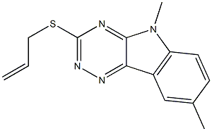 5H-1,2,4-Triazino[5,6-b]indole,5,8-dimethyl-3-(2-propenylthio)-(9CI) Structure