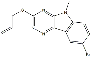 5H-1,2,4-Triazino[5,6-b]indole,8-bromo-5-methyl-3-(2-propenylthio)-(9CI)|