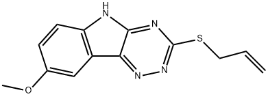 2H-1,2,4-Triazino[5,6-b]indole,8-methoxy-3-(2-propenylthio)-(9CI) Structure