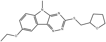 603947-72-4 5H-1,2,4-Triazino[5,6-b]indole,8-ethoxy-5-methyl-3-[[(tetrahydro-2-furanyl)methyl]thio]-(9CI)