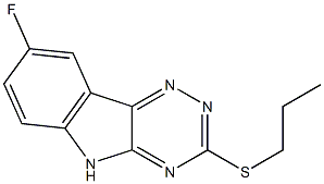 2H-1,2,4-Triazino[5,6-b]indole,8-fluoro-3-(propylthio)-(9CI),603947-87-1,结构式