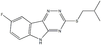 2H-1,2,4-Triazino[5,6-b]indole,8-fluoro-3-[(2-methylpropyl)thio]-(9CI) Structure