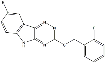 2H-1,2,4-Triazino[5,6-b]indole,8-fluoro-3-[[(2-fluorophenyl)methyl]thio]-(9CI)|