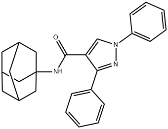 1H-Pyrazole-4-carboxamide,1,3-diphenyl-N-tricyclo[3.3.1.13,7]dec-1-yl-(9CI) Struktur