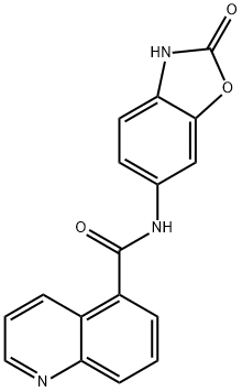 5-Quinolinecarboxamide,N-(2,3-dihydro-2-oxo-6-benzoxazolyl)-(9CI) Struktur