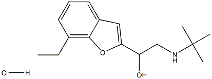 rac-(R*)-α-[[(1,1-ジメチルエチル)アミノ]メチル]-7-エチル-2-ベンゾフランメタノール·塩酸塩 化学構造式