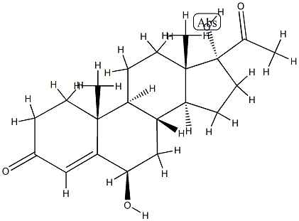 6β,17α-Dihydroxyprogesterone Structure