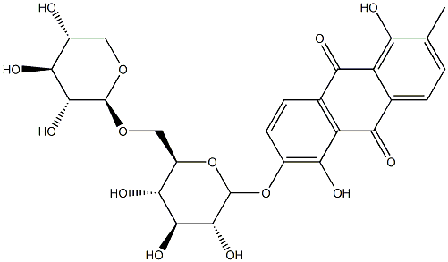 Morindone-6-O-β-D-primeveroside Structure