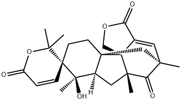 (5S,8R,9S,11bR)-6a,7,7aα,8,10,11-Hexahydro-8-hydroxy-2',2',5,6aβ,8-pentamethylspiro[5,11aα-methano-11aH-fluoreno[4,4a-c]furan-9(3H),3'(6'H)-[2H]pyran]-3,6,6'-trione Struktur