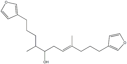 α-[(2E)-6-(3-Furanyl)-3-methyl-2-hexenyl]-β-methyl-3-furan-1-pentanol Struktur