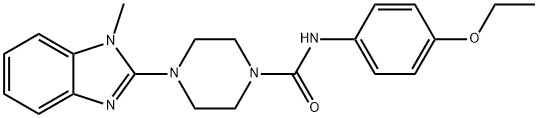 1-Piperazinecarboxamide,N-(4-ethoxyphenyl)-4-(1-methyl-1H-benzimidazol-2-yl)-(9CI) Structure