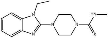 1-Piperazinecarbothioamide,4-(1-ethyl-1H-benzimidazol-2-yl)-N-methyl-(9CI) Structure