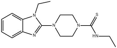 1-Piperazinecarbothioamide,N-ethyl-4-(1-ethyl-1H-benzimidazol-2-yl)-(9CI) Structure