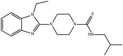 1-Piperazinecarbothioamide,4-(1-ethyl-1H-benzimidazol-2-yl)-N-(2-methylpropyl)-(9CI) Structure