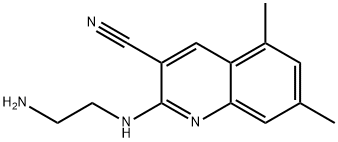 3-Quinolinecarbonitrile,2-[(2-aminoethyl)amino]-5,7-dimethyl-(9CI) 结构式