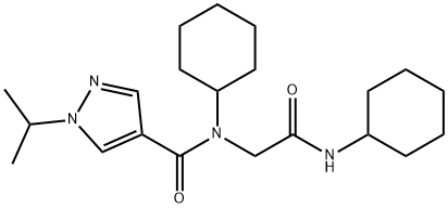 1H-Pyrazole-4-carboxamide,N-cyclohexyl-N-[2-(cyclohexylamino)-2-oxoethyl]-1-(1-methylethyl)-(9CI) Structure