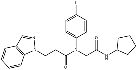 1H-Indazole-1-propanamide,N-[2-(cyclopentylamino)-2-oxoethyl]-N-(4-fluorophenyl)-(9CI) 结构式