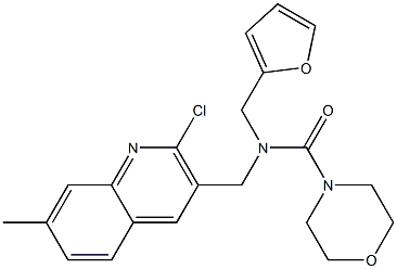 4-Morpholinecarboxamide,N-[(2-chloro-7-methyl-3-quinolinyl)methyl]-N-(2-furanylmethyl)-(9CI) Struktur