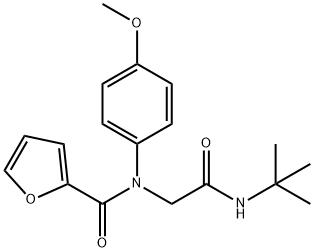 2-Furancarboxamide,N-[2-[(1,1-dimethylethyl)amino]-2-oxoethyl]-N-(4-methoxyphenyl)-(9CI) Struktur