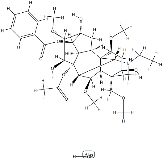 aconitine hydrochloride Struktur