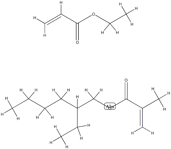 2-Propenoic acid, 2-methyl-, 2-ethylhexyl ester, polymer with ethyl 2-propenoate Structure
